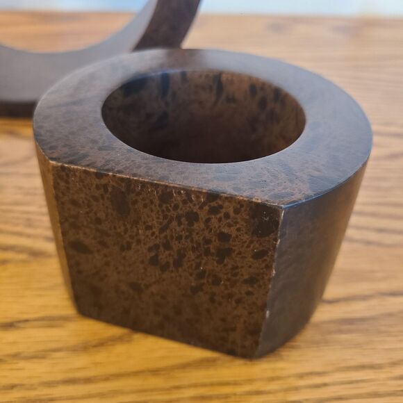 Zodax Nested Tealight Trio Candle Holders Handcrafted From Wood Unique Design - Picture 8 of 9